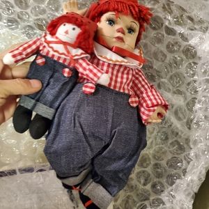 Vintage porcelain raggedy ann doll